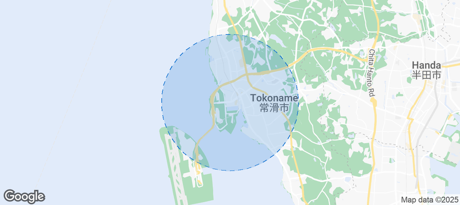 Map of Airbnb listings in Tokoname