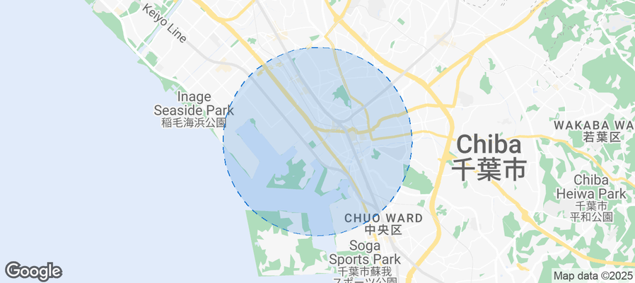 Map of Airbnb listings in Chiba