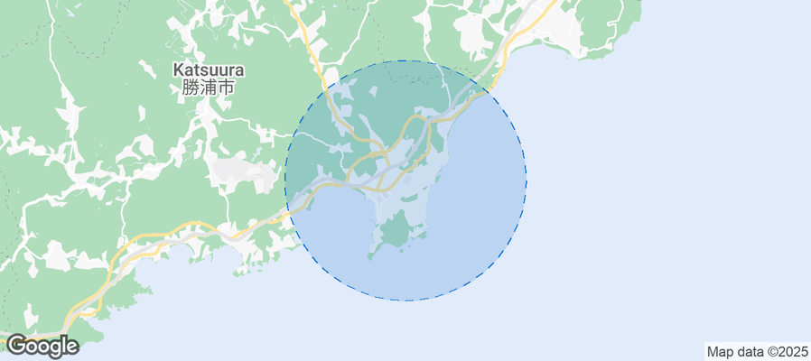 Map of Airbnb listings in Katsuura