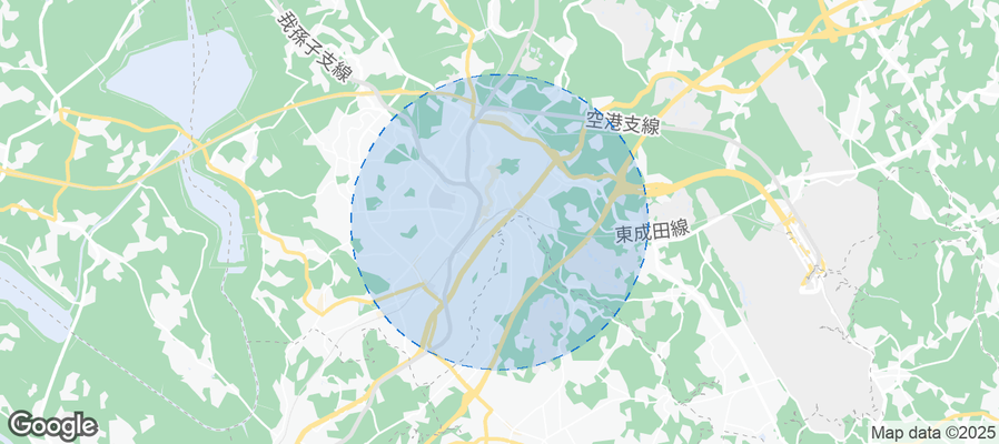 Map of Airbnb listings in Narita