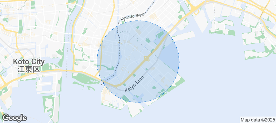 Map of Airbnb listings in Urayasu
