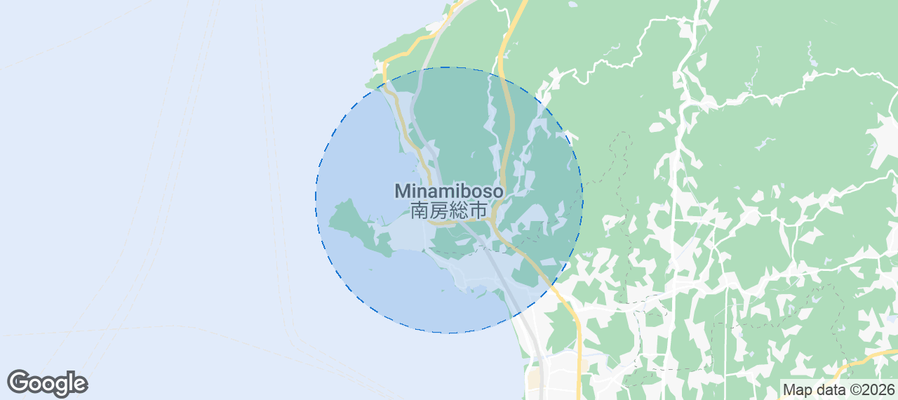 Minamibōsō Airbnb map