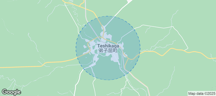 Map of Airbnb listings in Teshikaga