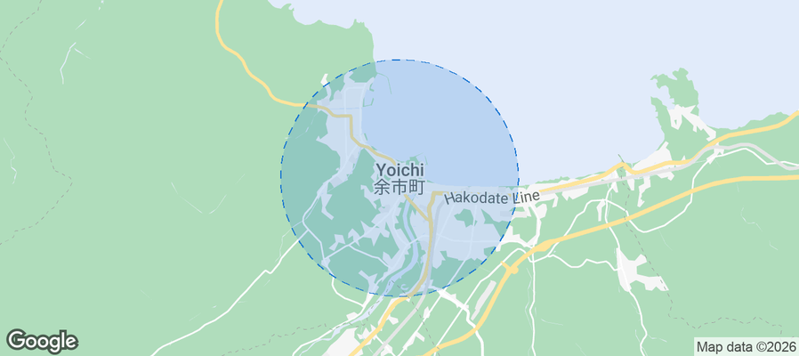 Map of Airbnb listings in Yoichi
