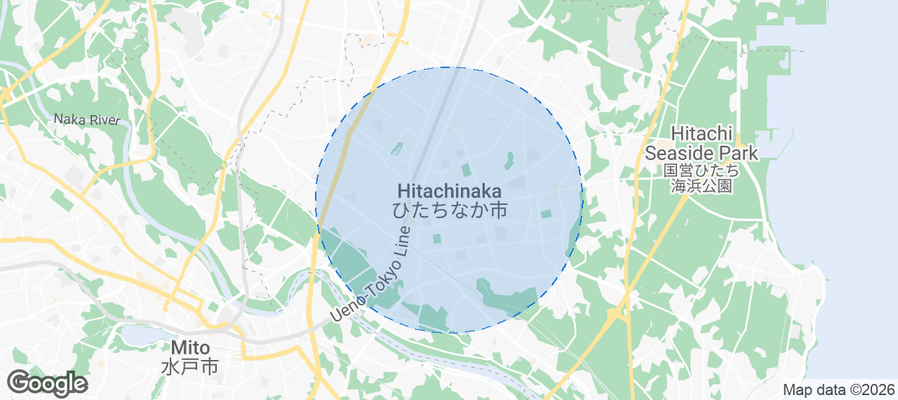 Hitachinaka Airbnb map