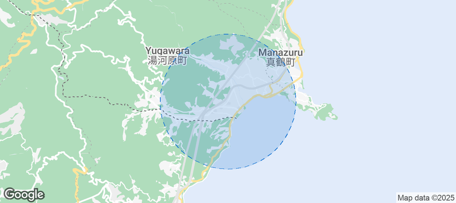Map of Airbnb listings in Yugawara