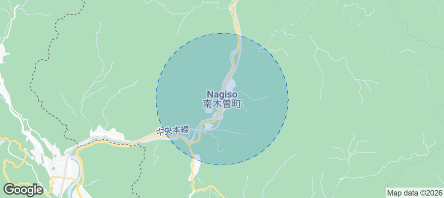 Nagiso Airbnb map