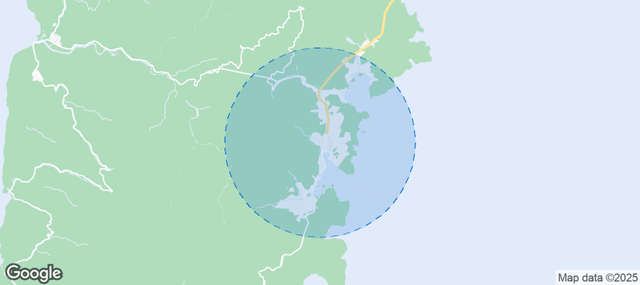 Map of Airbnb listings in Tsushima