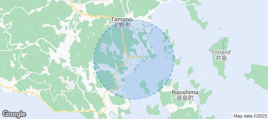 Map of Airbnb listings in Tamano