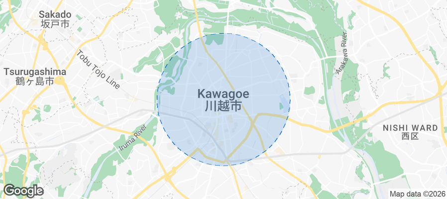 Kawagoe Airbnb map