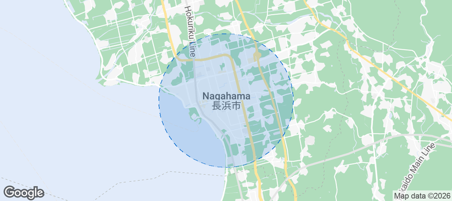 Nagahama Airbnb map