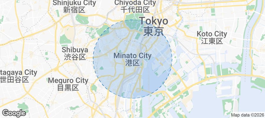 Map of Airbnb listings in Minato-ku