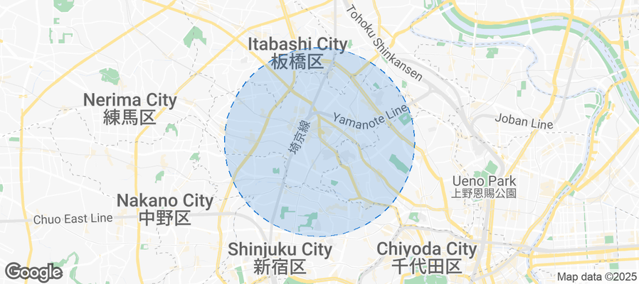 Map of Airbnb listings in Toshima City