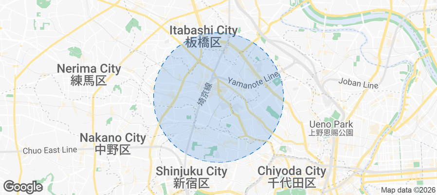Map of Airbnb listings in Toshima-k
