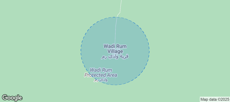 Map of Airbnb listings in Wadi Rum Village