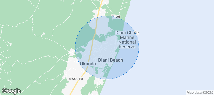 Map of Airbnb listings in Gombato Bongwe ward