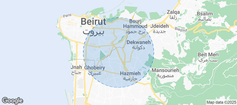 Map of Airbnb listings in Forn el Chebbak
