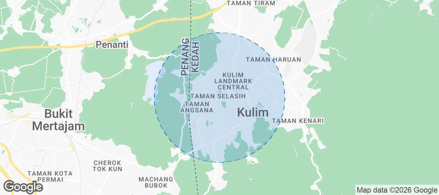 Kulim Airbnb map