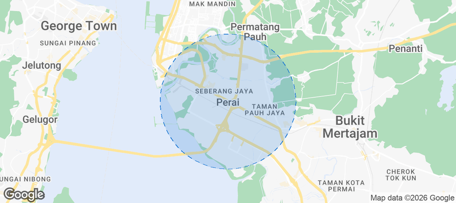 Perai Airbnb map
