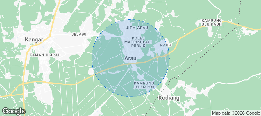 Arau Airbnb map