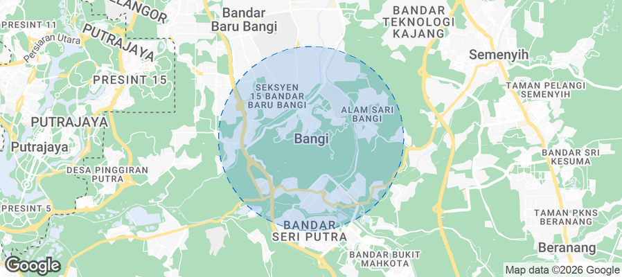 Bangi Airbnb map