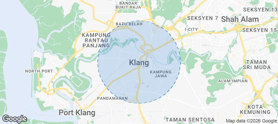 Klang Airbnb map