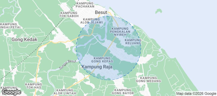 Besut Airbnb map
