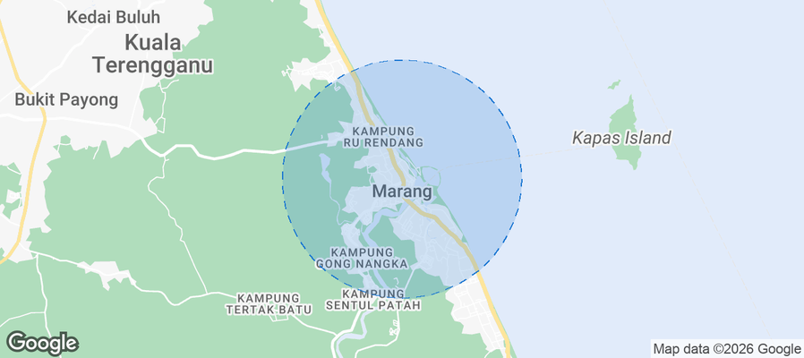 Marang Airbnb map