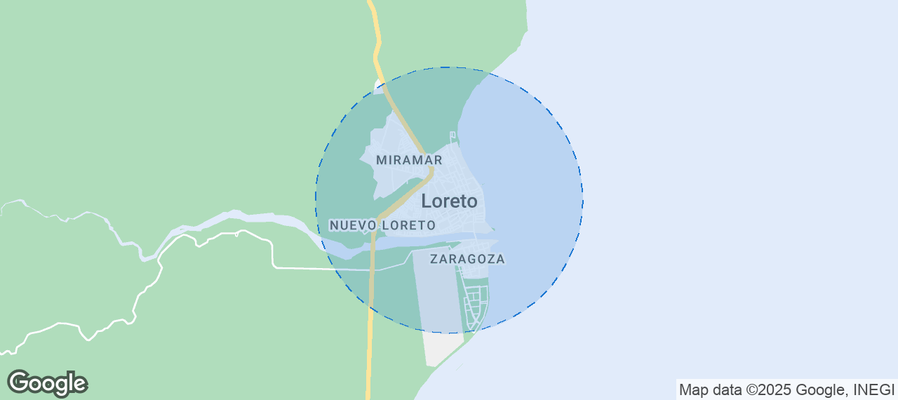 Map of Airbnb listings in Loreto