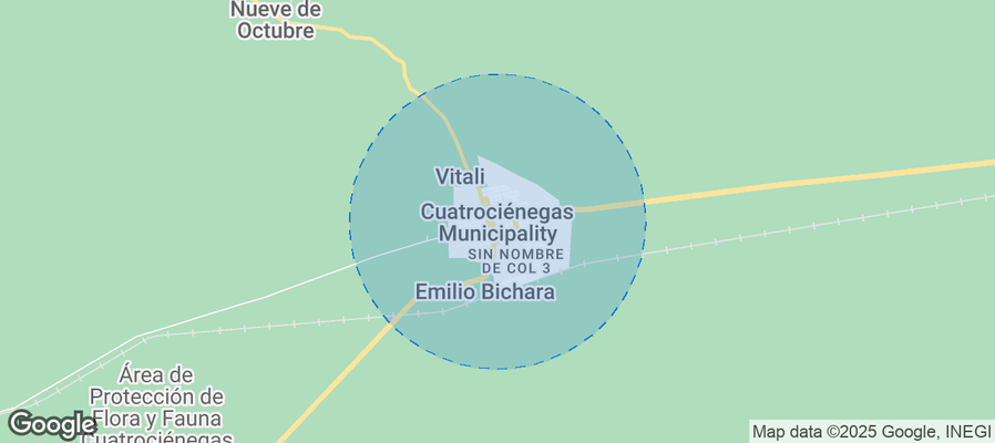 Map of Airbnb listings in Cuatro Ciénegas de Carranza