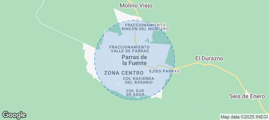Map of Airbnb listings in Parras de la Fuente