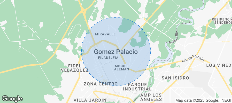 Map of Airbnb listings in Gómez Palacio