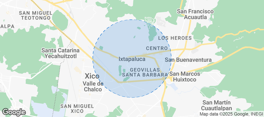 Map of Airbnb listings in Ixtapaluca