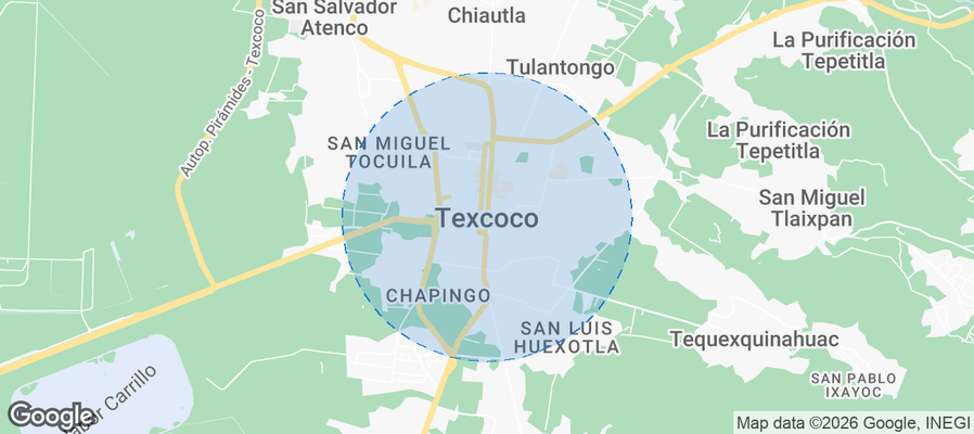 Map of Airbnb listings in Texcoco