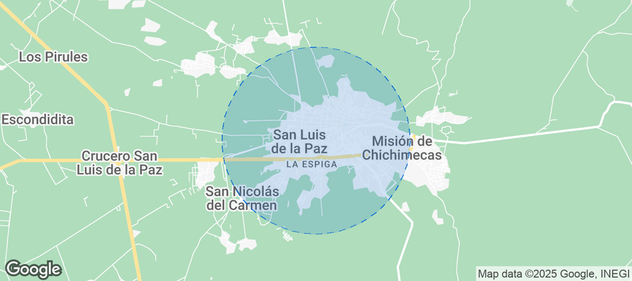 Map of Airbnb listings in San Luis de la Paz