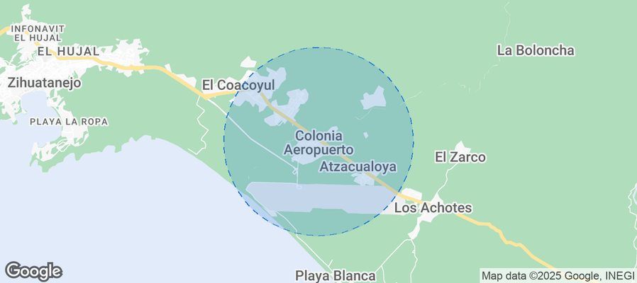 Map of Airbnb listings in Colonia Aeropuerto