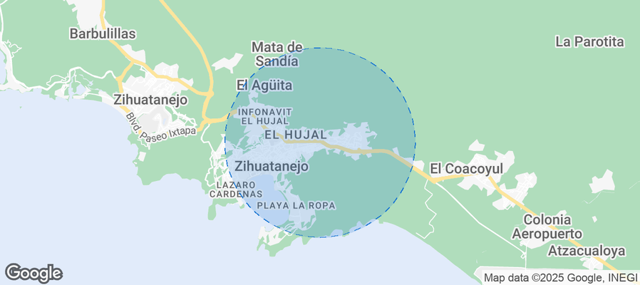 Map of Airbnb listings in Los Tulipanes