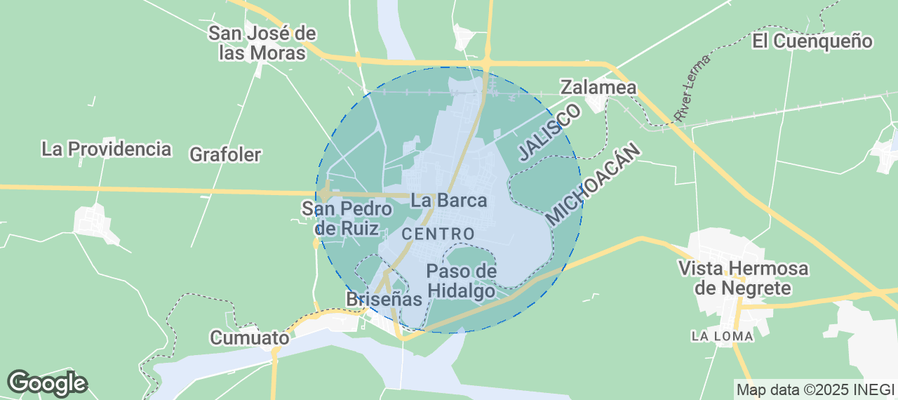 Map of Airbnb listings in La Barca