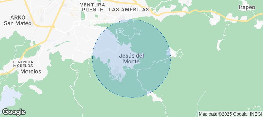 Map of Airbnb listings in Jesús del Monte