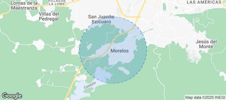 Map of Airbnb listings in Tenencia Morelos