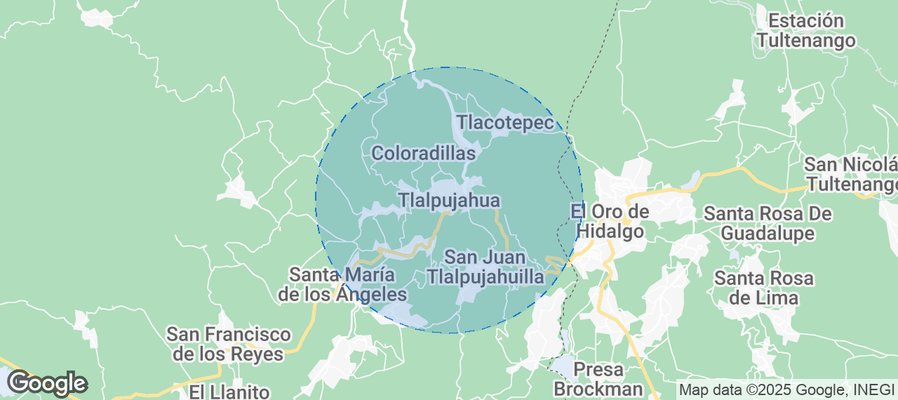Map of Airbnb listings in Tlalpujahua De Rayón