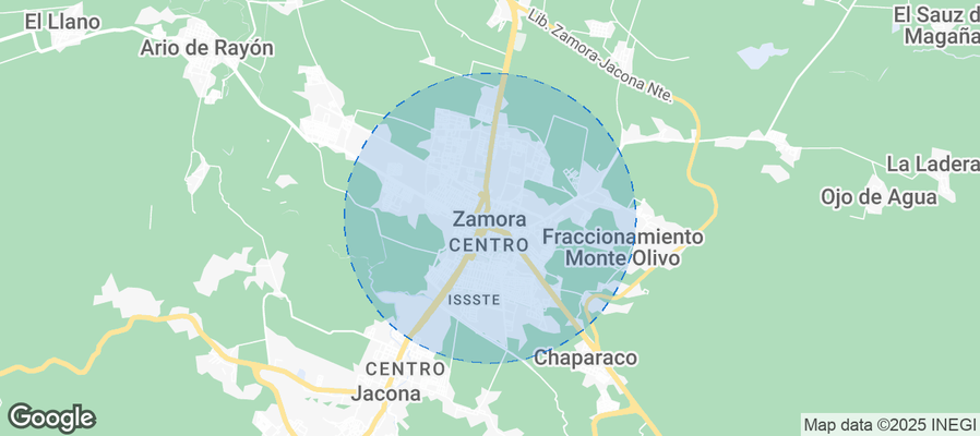 Map of Airbnb listings in Zamora