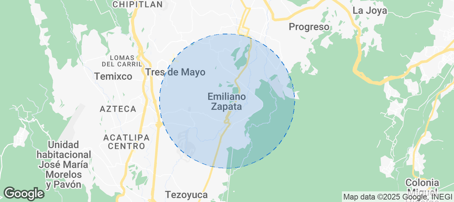 Map of Airbnb listings in Emiliano Zapata