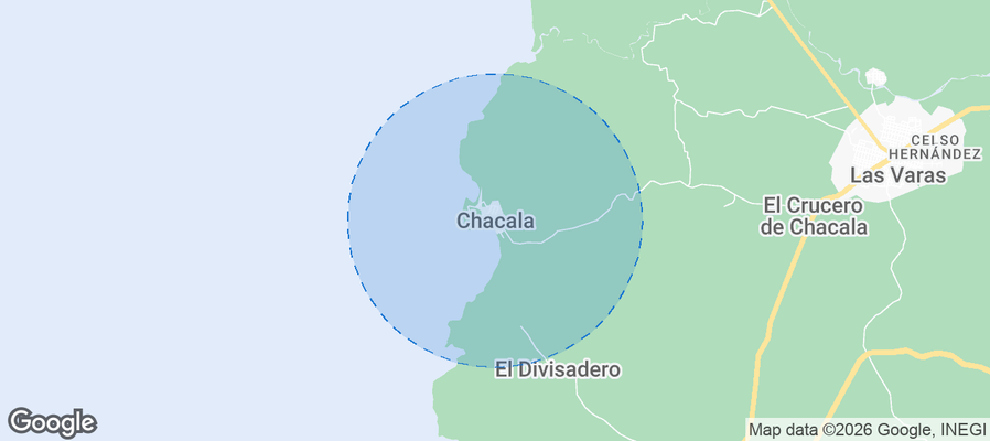 Chacala Airbnb map