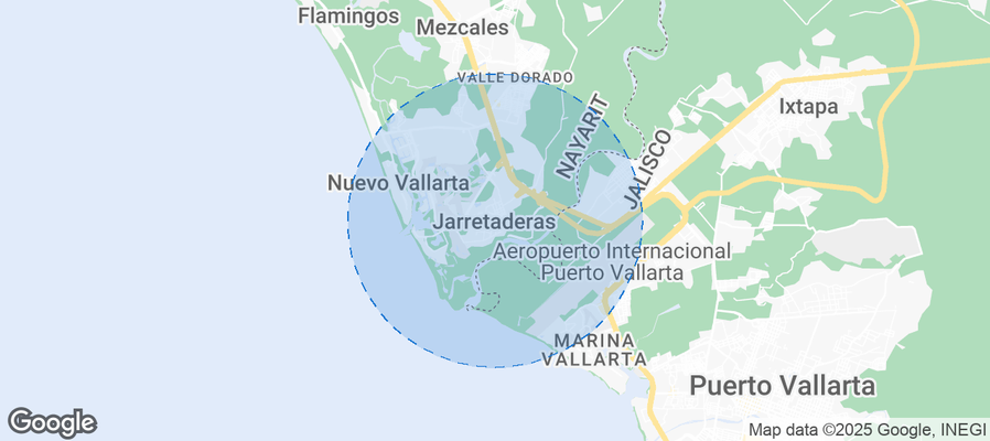 Map of Airbnb listings in Las Jarretaderas