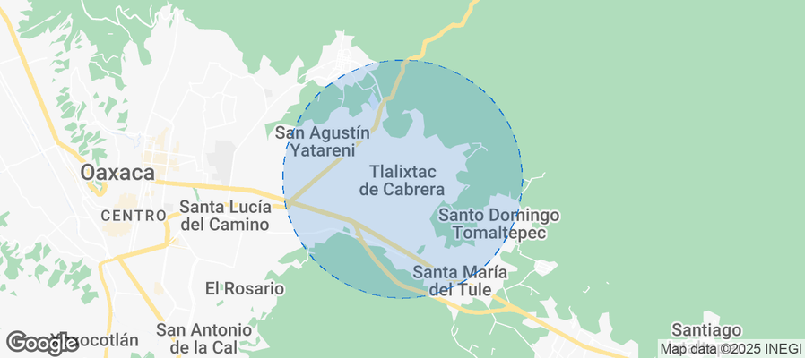 Map of Airbnb listings in Tlalixtac de Cabrera