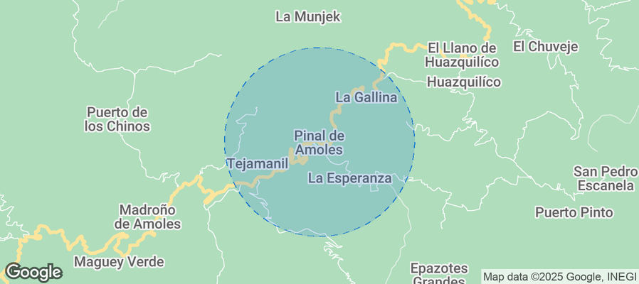 Map of Airbnb listings in Pinal de Amoles