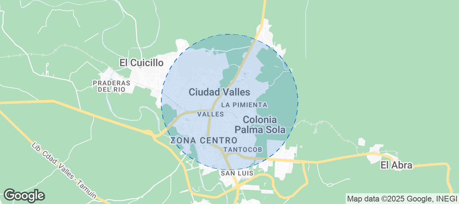 Map of Airbnb listings in Ciudad Valles