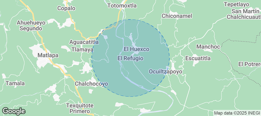 Map of Airbnb listings in El Refugio