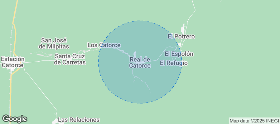 Map of Airbnb listings in Real de Catorce